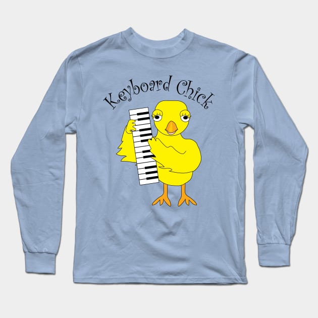 Keyboard Chick Text Long Sleeve T-Shirt by Barthol Graphics